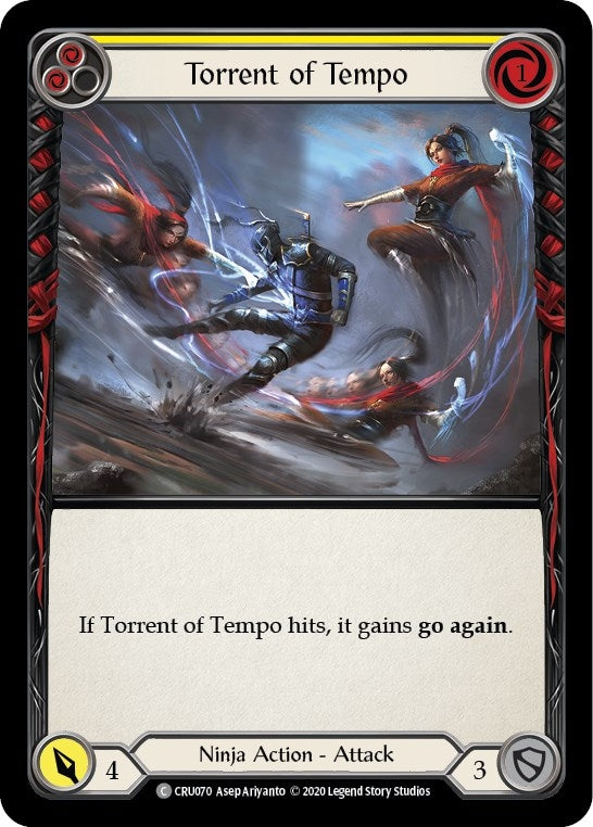 Image for Torrent of Tempo (Yellow) (Crucible of War) (CRU070) - Flesh and Blood TCG