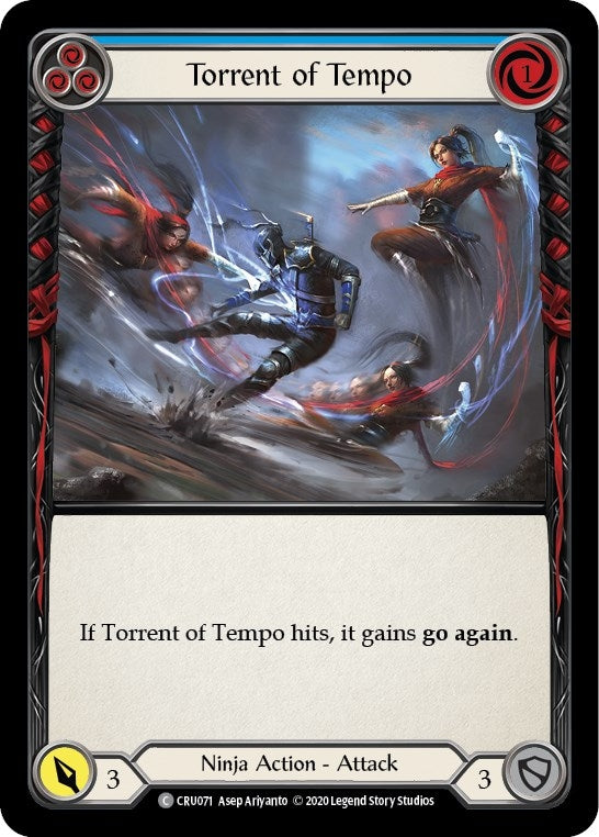 Image for Torrent of Tempo (Blue) (Crucible of War) (CRU071) - Flesh and Blood TCG