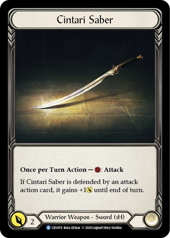 Image for Cintari Saber (Crucible of War) (CRU079) - Flesh and Blood TCG