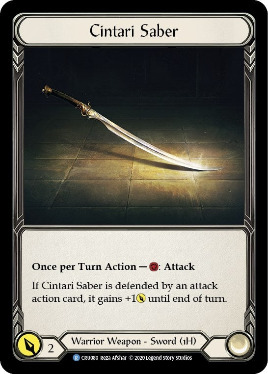 Image for Cintari Saber (Reverse) (Crucible of War) (CRU080) - Flesh and Blood TCG