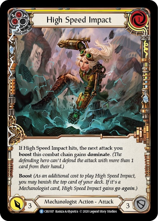 Image for High Speed Impact (Yellow) (Crucible of War) (CRU107) - Flesh and Blood TCG
