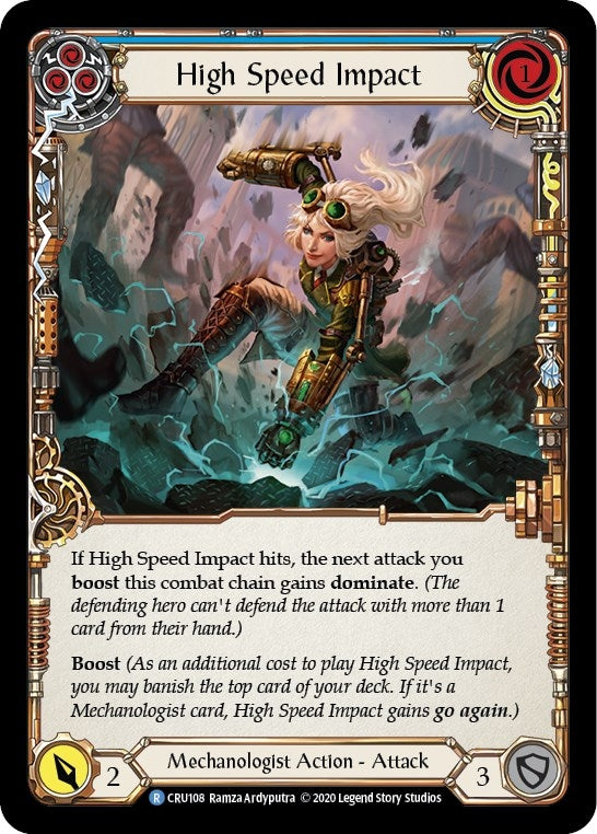 Image for High Speed Impact (Blue) (Crucible of War) (CRU108) - Flesh and Blood TCG