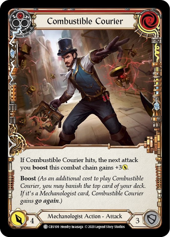 Image for Combustible Courier (Red) (Crucible of War) (CRU109) - Flesh and Blood TCG