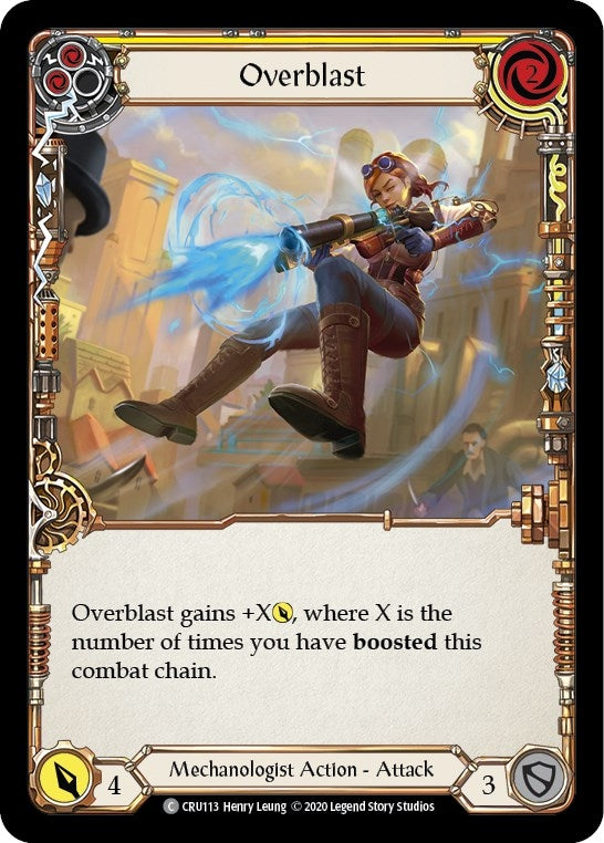 Image for Overblast (Yellow) (Crucible of War) (CRU113) - Flesh and Blood TCG