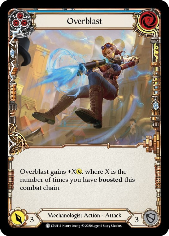 Image for Overblast (Blue) (Crucible of War) (CRU114) - Flesh and Blood TCG