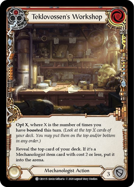 Image for Teklovossen's Workshop (Red) (Crucible of War) (CRU115) - Flesh and Blood TCG