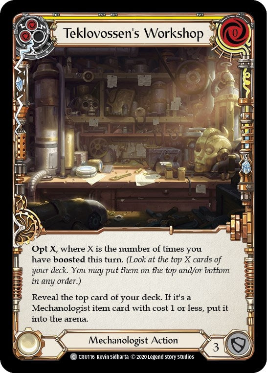 Image for Teklovossen's Workshop (Yellow) (Crucible of War) (CRU116) - Flesh and Blood TCG