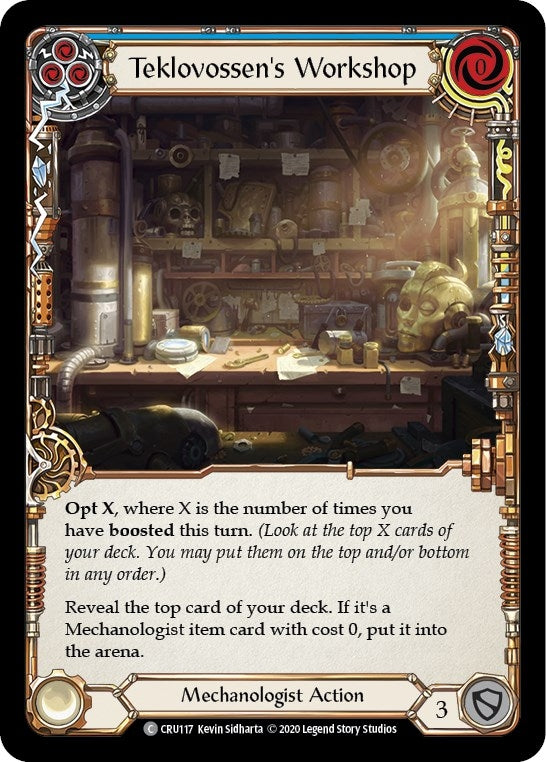 Image for Teklovossen's Workshop (Blue) (Crucible of War) (CRU117) - Flesh and Blood TCG