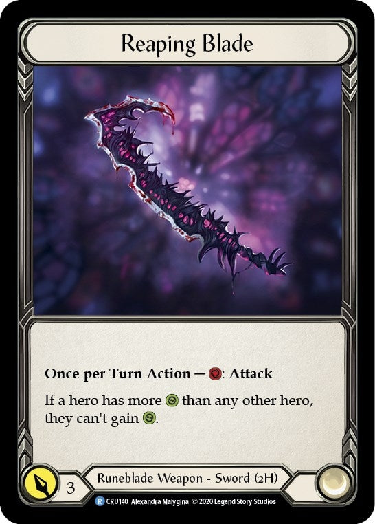 Image for Reaping Blade (Crucible of War) (CRU140) - Flesh and Blood TCG
