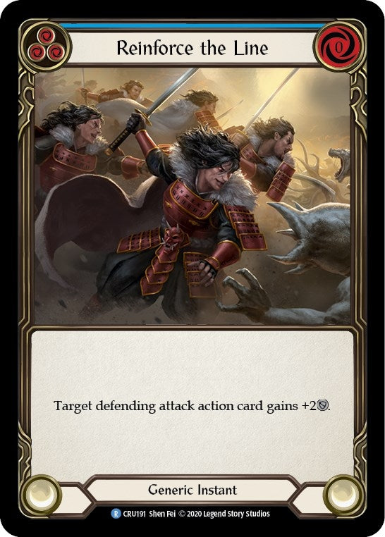 Image for Reinforce the Line (Blue) (Crucible of War) (CRU191) - Flesh and Blood TCG