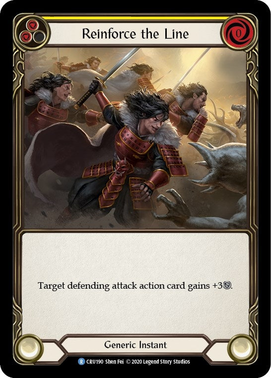 Image for Reinforce the Line (Yellow) (Crucible of War) (CRU190) - Flesh and Blood TCG