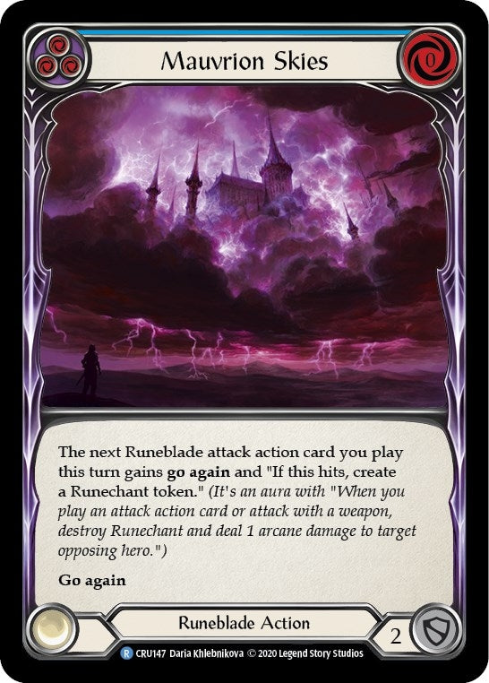 Image for Mauvrion Skies (Blue) (Crucible of War) (CRU147) - Flesh and Blood TCG