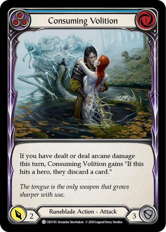 Image for Consuming Volition (Blue) (Crucible of War) (CRU150) - Flesh and Blood TCG