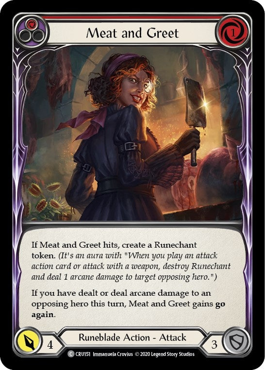 Image for Meat and Greet (Red) (Crucible of War) (CRU151) - Flesh and Blood TCG
