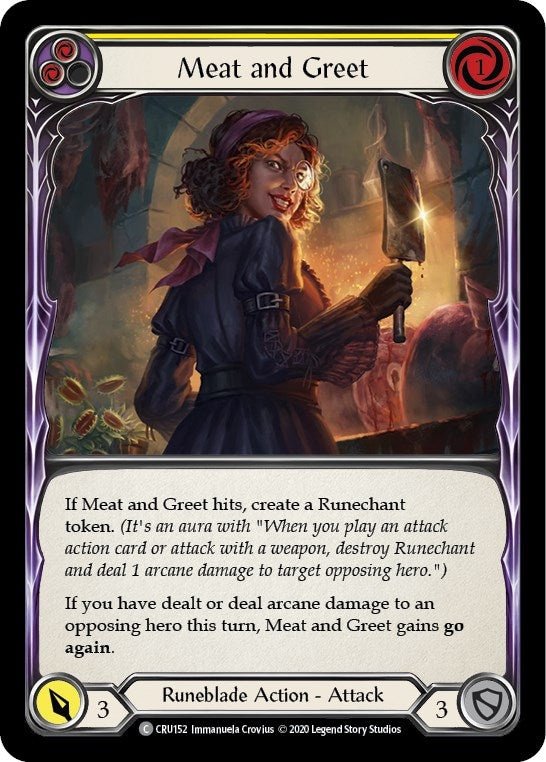 Image for Meat and Greet (Yellow) (Crucible of War) (CRU152) - Flesh and Blood TCG