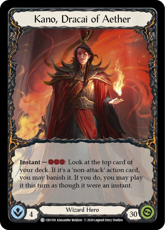 Image for Kano, Dracai of Aether (Crucible of War) (CRU158) - Flesh and Blood TCG