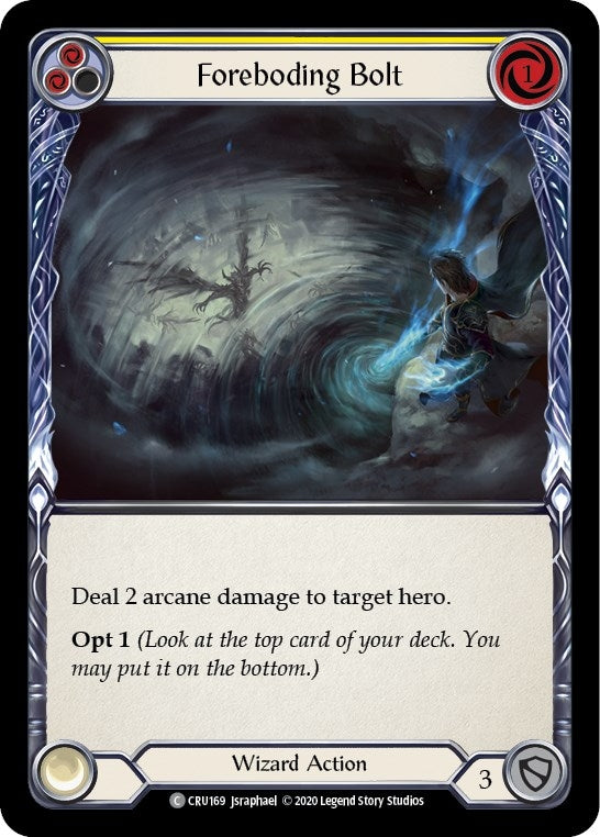 Image for Foreboding Bolt (Yellow) (Crucible of War) (CRU169) - Flesh and Blood TCG