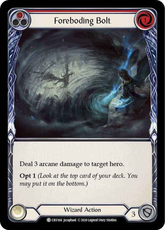 Image for Foreboding Bolt (Red) (Crucible of War) (CRU168) - Flesh and Blood TCG