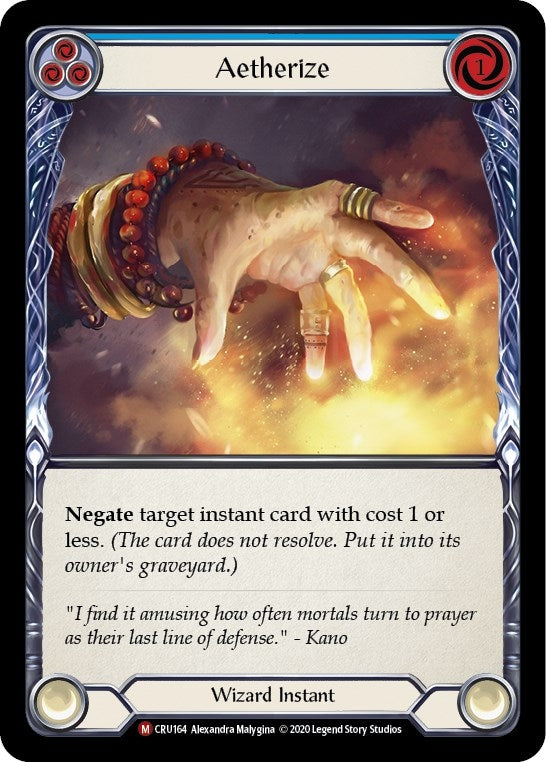 Image for Aetherize (Crucible of War) (CRU164) - Flesh and Blood TCG