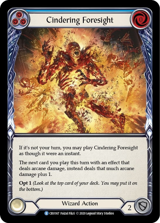 Image for Cindering Foresight (Blue) (Crucible of War) (CRU167) - Flesh and Blood TCG