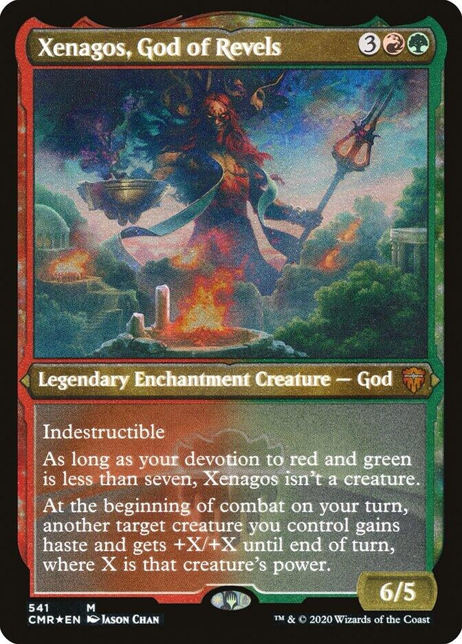 Image for Xenagos, God of Revels (Foil Etched) (Commander Legends) (541) - Magic: The Gathering