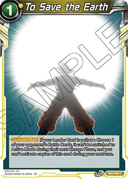 Image for To Save the Earth (Draft Box 06 - Giant Force) (DB3-099) - Dragon Ball Super: Masters