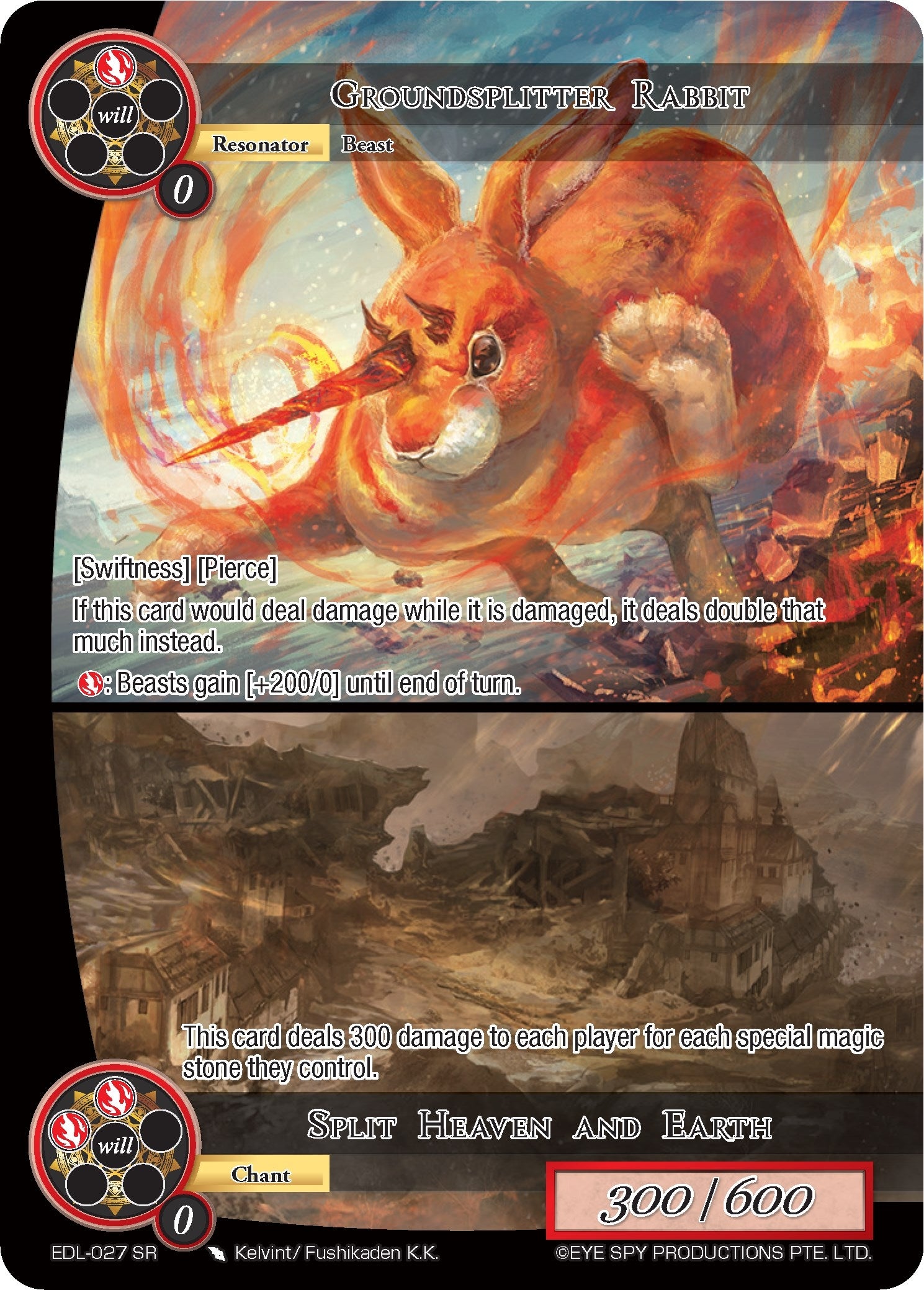 Image for Groundsplitter Rabbit // Split Heaven and Earth (The Epic of the Dragon Lord) (EDL-027) - Force of Will