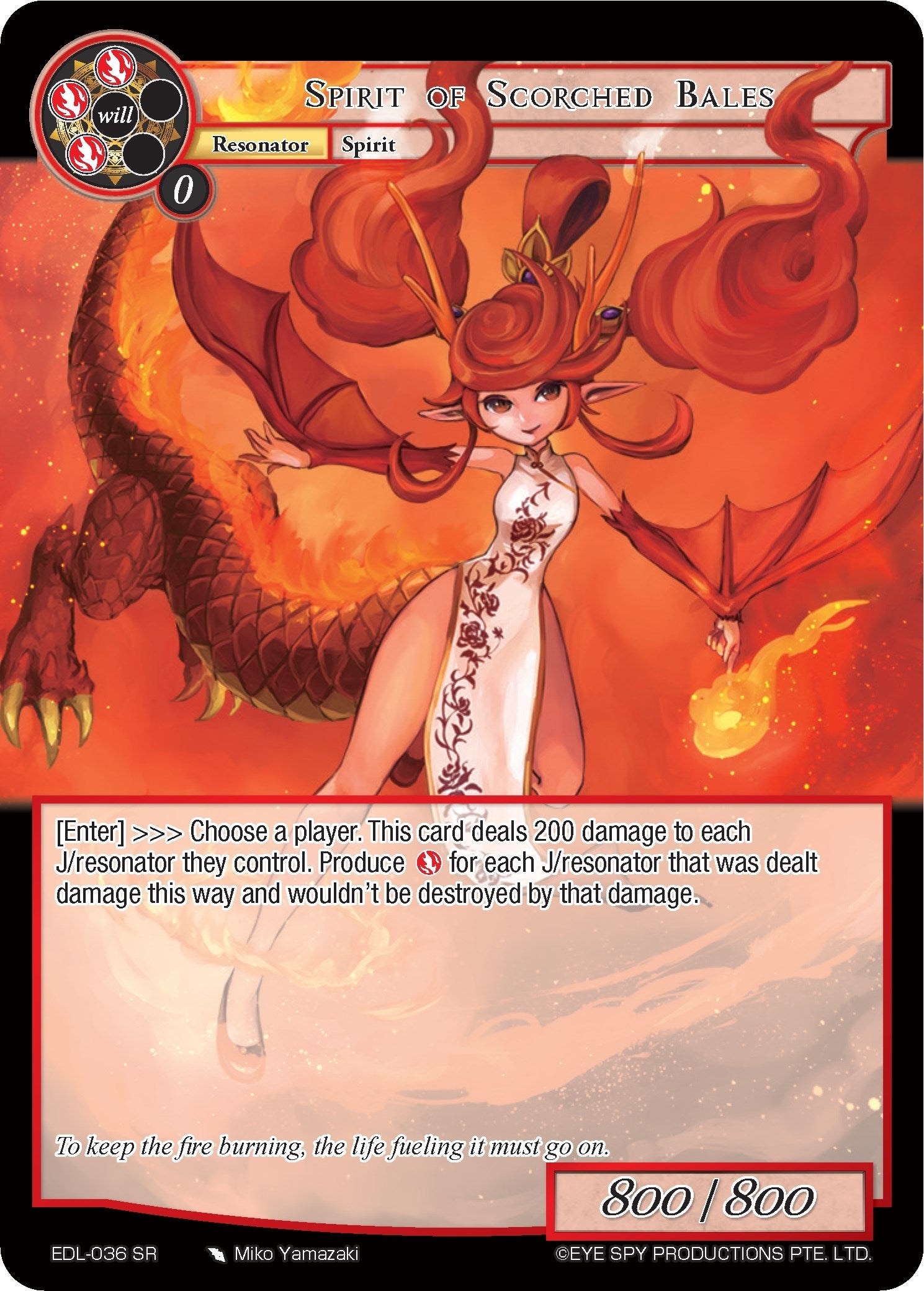 Image for Spirit of Scorched Bales (The Epic of the Dragon Lord) (EDL-036) - Force of Will