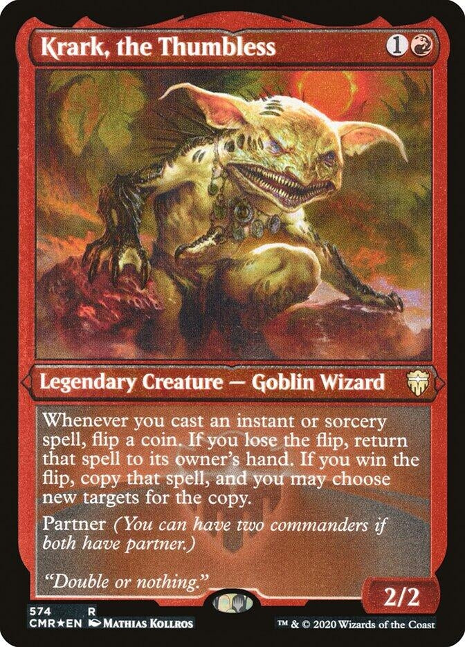 Image for Krark, the Thumbless (Foil Etched) (Commander Legends) (574) - Magic: The Gathering
