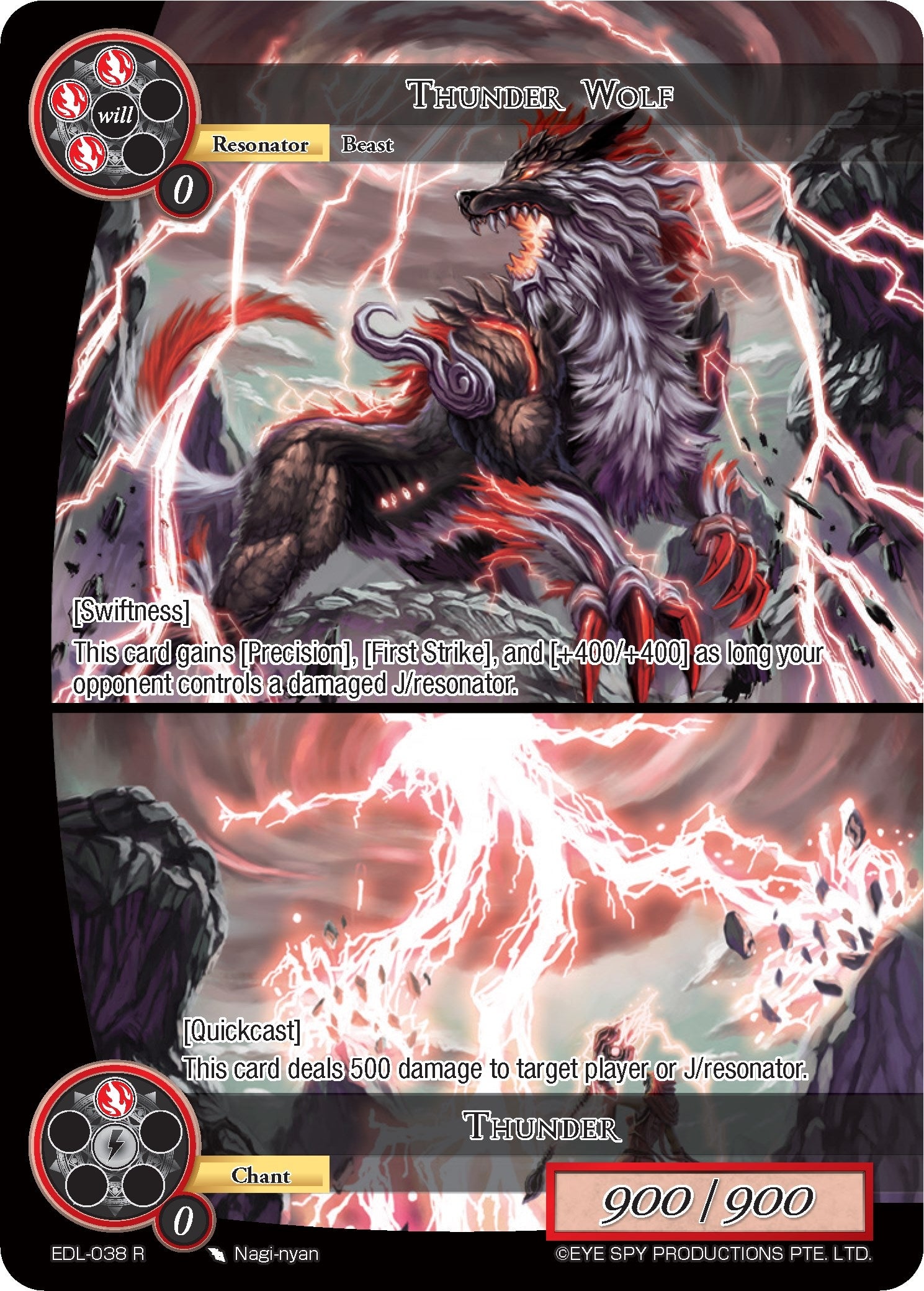 Image for Thunder Wolf // Thunder (The Epic of the Dragon Lord) (EDL-038) - Force of Will