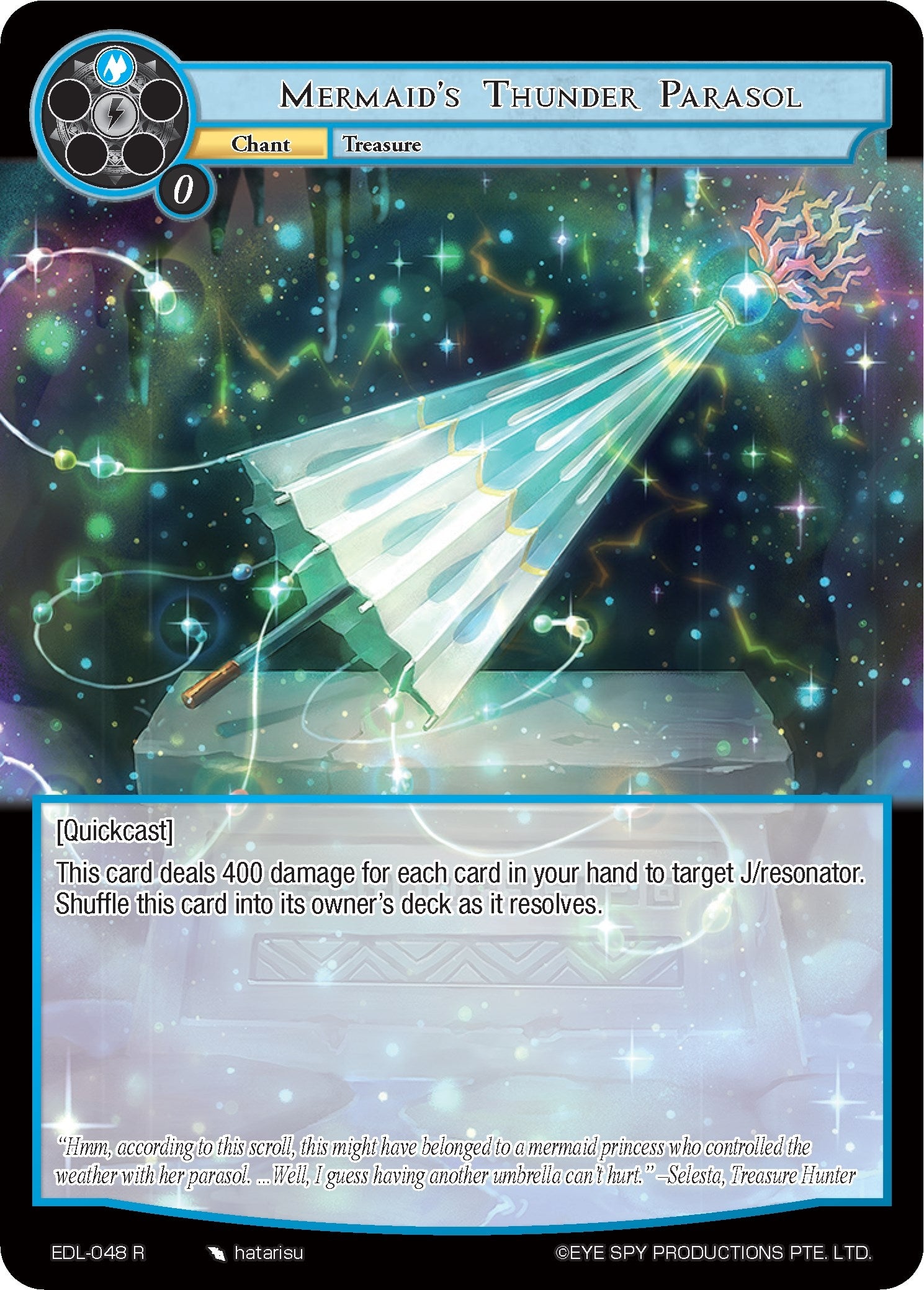 Image for Mermaid's Thunder Parasol (The Epic of the Dragon Lord) (EDL-048) - Force of Will