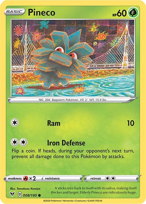Image for Pineco (SWSH04: Vivid Voltage) (008/185) - Pokemon