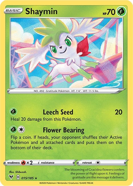 Image for Shaymin (SWSH04: Vivid Voltage) (015/185) - Pokemon