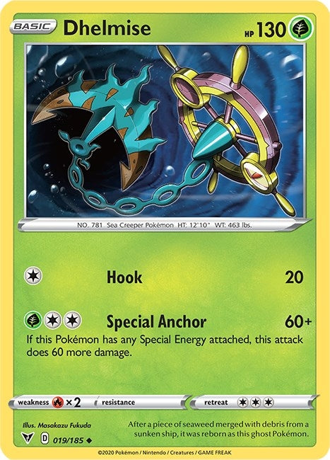 Image for Dhelmise (SWSH04: Vivid Voltage) (019/185) - Pokemon