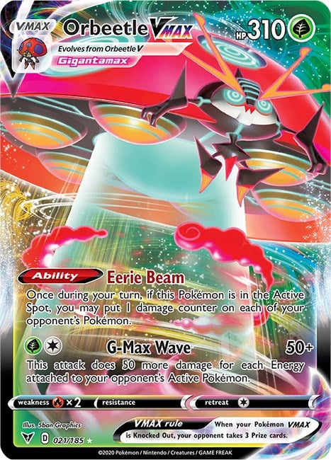 Image for Orbeetle VMAX (SWSH04: Vivid Voltage) (021/185) - Pokemon