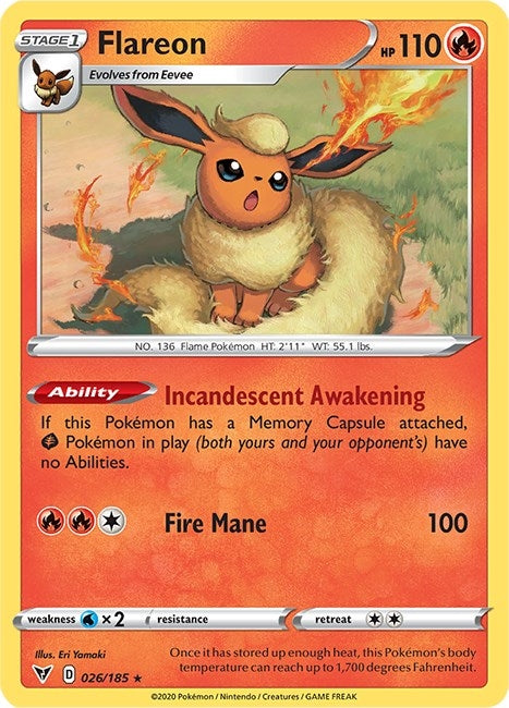 Image for Flareon (SWSH04: Vivid Voltage) (026/185) - Pokemon