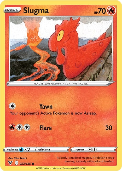 Image for Slugma (SWSH04: Vivid Voltage) (027/185) - Pokemon