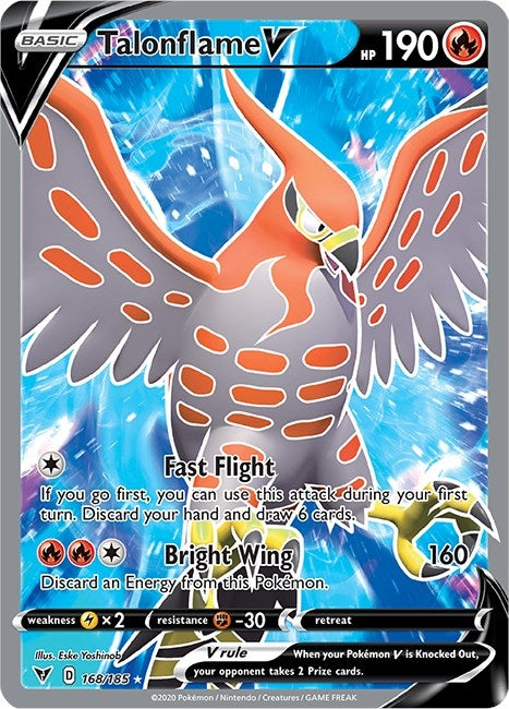 Image for Talonflame V (Full Art) (SWSH04: Vivid Voltage) (168/185) - Pokemon