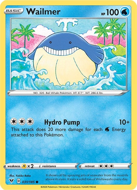 Image for Wailmer (SWSH04: Vivid Voltage) (031/185) - Pokemon