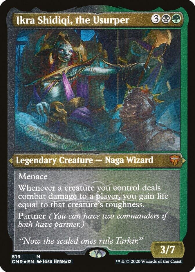 Image for Ikra Shidiqi, the Usurper (Foil Etched) (Commander Legends) (519) - Magic: The Gathering