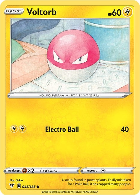Image for Voltorb (SWSH04: Vivid Voltage) (045/185) - Pokemon