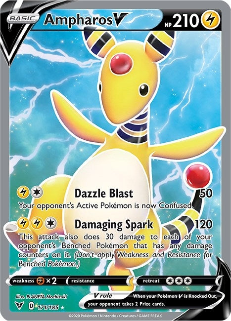 Image for Ampharos V (Full Art) (SWSH04: Vivid Voltage) (171/185) - Pokemon