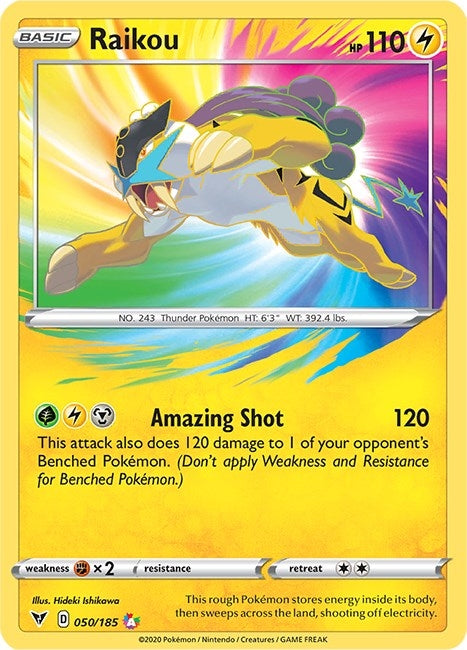 Image for Raikou (SWSH04: Vivid Voltage) (050/185) - Pokemon