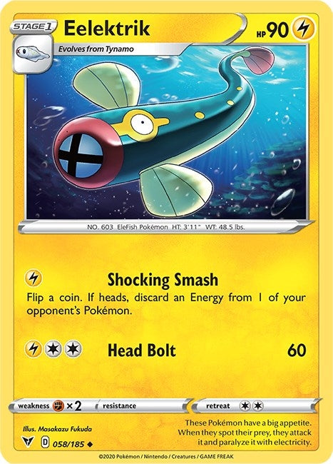 Image for Eelektrik (SWSH04: Vivid Voltage) (058/185) - Pokemon