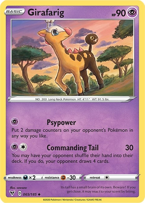 Image for Girafarig (SWSH04: Vivid Voltage) (065/185) - Pokemon