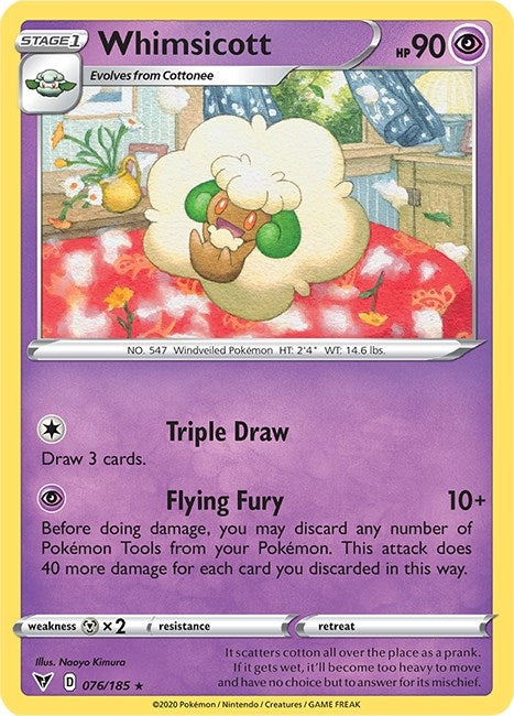 Image for Whimsicott (SWSH04: Vivid Voltage) (076/185) - Pokemon