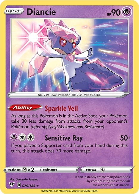 Image for Diancie (SWSH04: Vivid Voltage) (079/185) - Pokemon