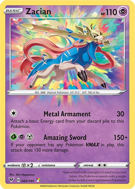 Image for Zacian (SWSH04: Vivid Voltage) (082/185) - Pokemon