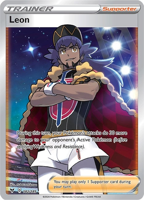 Image for Leon (Full Art) (SWSH04: Vivid Voltage) (182/185) - Pokemon