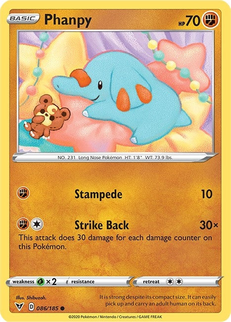 Image for Phanpy (SWSH04: Vivid Voltage) (086/185) - Pokemon